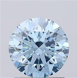 Picture of Lab Grown Diamond 1.23 Carats, Round with Excellent Cut, Fancy Vivid Blue Color, VS1 Clarity and Certified by IGI