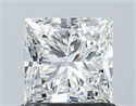 Natural Diamond 1.01 Carats, Princess with  Cut, H Color, VS2 Clarity and Certified by GIA