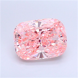 Picture of Lab Grown Diamond 5.06 Carats, CUSHION MODIFIED with  Cut, Fancy Vivid Pink Color, VS1 Clarity and Certified by IGI