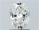 Natural Diamond 1.01 Carats, Oval with  Cut, H Color, VVS2 Clarity and Certified by GIA