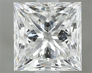 Picture of Natural Diamond 1.00 Carats, Princess with  Cut, F Color, SI1 Clarity and Certified by GIA