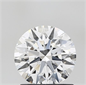 Lab Grown Diamond 1.27 Carats, Round with Ideal Cut, D Color, VVS1 Clarity and Certified by IGI