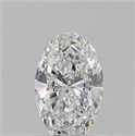 Natural Diamond 0.70 Carats, Oval with  Cut, D Color, VS2 Clarity and Certified by GIA