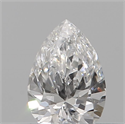Natural Diamond 0.11 Carats, Pear with  Cut, E Color, VS2 Clarity and Certified by IGI