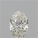 Natural Diamond 0.50 Carats, Oval with  Cut, H Color, VVS2 Clarity and Certified by GIA