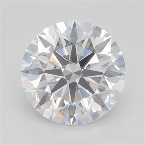 Picture of Lab Grown Diamond 3.70 Carats, Round with Excellent Cut, D Color, VVS1 Clarity and Certified by GIA