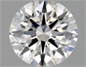 Natural Diamond 0.41 Carats, Round with Excellent Cut, D Color, VVS1 Clarity and Certified by GIA