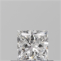 Natural Diamond 0.50 Carats, Princess with  Cut, F Color, VVS1 Clarity and Certified by GIA