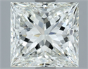 Natural Diamond 3.03 Carats, Princess with  Cut, I Color, VVS2 Clarity and Certified by IGI