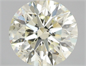 Natural Diamond 0.90 Carats, Round with Excellent Cut, L Color, SI1 Clarity and Certified by IGI