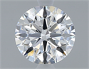 Natural Diamond 0.45 Carats, Round with Excellent Cut, D Color, VVS2 Clarity and Certified by GIA