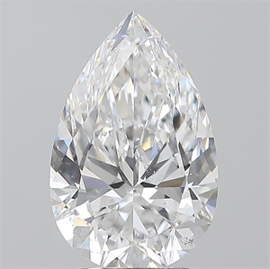 Foto Diamante Natural 3.01 quilates, De pera , Color D, claridad SI2 y certificado GIA de