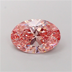 Picture of Lab Grown Diamond 2.89 Carats, Oval with  Cut, Fancy Vivid Pink Color, VVS2 Clarity and Certified by IGI
