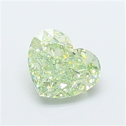 Picture of Lab Grown Diamond 1.21 Carats, Heart with  Cut, Fancy Intense Green Color, VVS2 Clarity and Certified by IGI