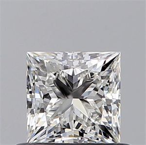 Picture of Natural Diamond 0.56 Carats, Princess with  Cut, F Color, SI1 Clarity and Certified by GIA