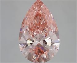 Picture of Lab Grown Diamond 4.01 Carats, Pear with  Cut, Fancy Vivid Pink Color, VS1 Clarity and Certified by IGI