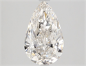 Natural Diamond 1.50 Carats, Pear with  Cut, H Color, IF Clarity and Certified by GIA