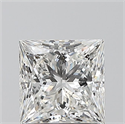 Natural Diamond 1.52 Carats, Princess with  Cut, G Color, SI2 Clarity and Certified by GIA