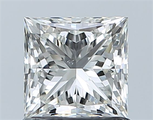 Picture of Natural Diamond 1.02 Carats, Princess with  Cut, I Color, VS2 Clarity and Certified by GIA