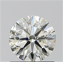 Natural Diamond 0.90 Carats, Round with Excellent Cut, L Color, SI2 Clarity and Certified by GIA