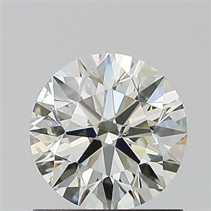 Picture of Natural Diamond 0.90 Carats, Round with Excellent Cut, L Color, SI2 Clarity and Certified by GIA