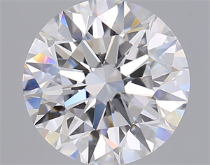 Picture of Lab Grown Diamond 2.51 Carats, Round with Ideal Cut, E Color, IF Clarity and Certified by IGI
