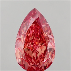 Picture of Lab Grown Diamond 4.12 Carats, Pear with  Cut, Fancy Vivid Pink Color, VS2 Clarity and Certified by IGI
