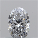 Natural Diamond 0.40 Carats, Oval with  Cut, D Color, VS2 Clarity and Certified by GIA