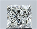 Natural Diamond 1.01 Carats, Princess with  Cut, H Color, IF Clarity and Certified by IGI