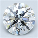 Natural Diamond 2.51 Carats, Round with Excellent Cut, D Color, VS2 Clarity and Certified by GIA