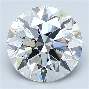 Picture of Natural Diamond 2.51 Carats, Round with Excellent Cut, D Color, VS2 Clarity and Certified by GIA