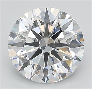 Picture of Lab Grown Diamond 2.09 Carats, Round with Ideal Cut, F Color, IF Clarity and Certified by IGI