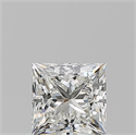 Natural Diamond 0.71 Carats, Princess with  Cut, I Color, VVS1 Clarity and Certified by GIA