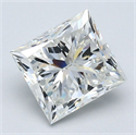Natural Diamond 2.11 Carats, Princess with  Cut, I Color, SI1 Clarity and Certified by GIA