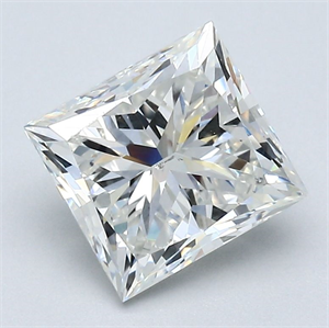 Picture of Natural Diamond 2.11 Carats, Princess with  Cut, I Color, SI1 Clarity and Certified by GIA