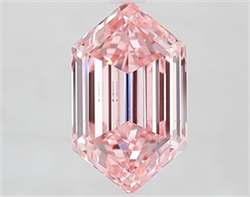 Picture of Lab Grown Diamond 2.39 Carats, HEXAGONAL with  Cut, Fancy Vivid Pink Color, VS1 Clarity and Certified by IGI