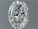Natural Diamond 1.01 Carats, Oval with  Cut, H Color, SI2 Clarity and Certified by IGI