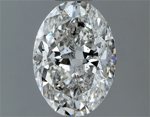 Picture of Natural Diamond 1.01 Carats, Oval with  Cut, H Color, SI2 Clarity and Certified by IGI
