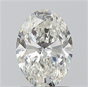 Natural Diamond 1.01 Carats, Oval with  Cut, H Color, SI1 Clarity and Certified by GIA
