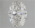 Natural Diamond 1.01 Carats, Oval with  Cut, F Color, SI2 Clarity and Certified by IGI
