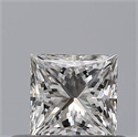 Natural Diamond 0.41 Carats, Princess with  Cut, D Color, VVS1 Clarity and Certified by GIA