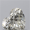 Natural Diamond 0.54 Carats, Heart with  Cut, H Color, VVS2 Clarity and Certified by IGI