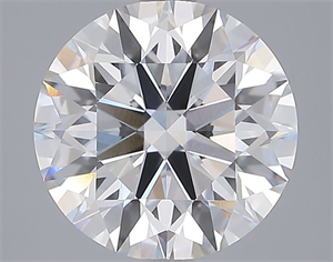 Picture of Lab Grown Diamond 3.55 Carats, Round with Ideal Cut, E Color, VVS2 Clarity and Certified by IGI