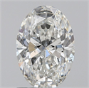 Natural Diamond 0.92 Carats, Oval with  Cut, H Color, SI1 Clarity and Certified by GIA