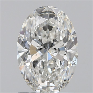 Picture of Natural Diamond 0.92 Carats, Oval with  Cut, H Color, SI1 Clarity and Certified by GIA