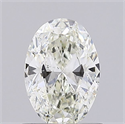 Natural Diamond 0.70 Carats, Oval with  Cut, J Color, SI1 Clarity and Certified by GIA