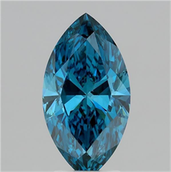 Picture of Lab Grown Diamond 3.06 Carats, Marquise with  Cut, Fancy Vivid Blue Color, VS1 Clarity and Certified by IGI