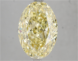 Picture of Lab Grown Diamond 5.00 Carats, Oval with  Cut, Fancy Intense Yellow Color, VS1 Clarity and Certified by IGI