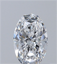 Natural Diamond 0.60 Carats, Oval with  Cut, D Color, VS1 Clarity and Certified by GIA