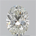 Natural Diamond 0.90 Carats, Oval with  Cut, H Color, VVS1 Clarity and Certified by GIA